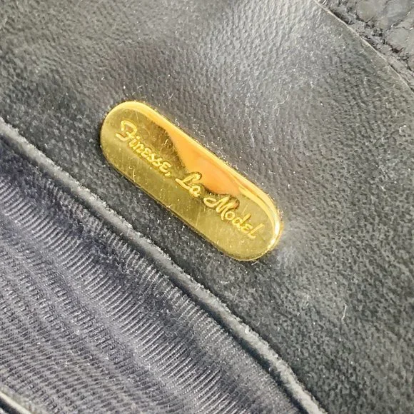 Finesse La Model Vintage Snakeskin Black Egyptian Metal Clutch Crossbody Bag - Picture 7 of 12